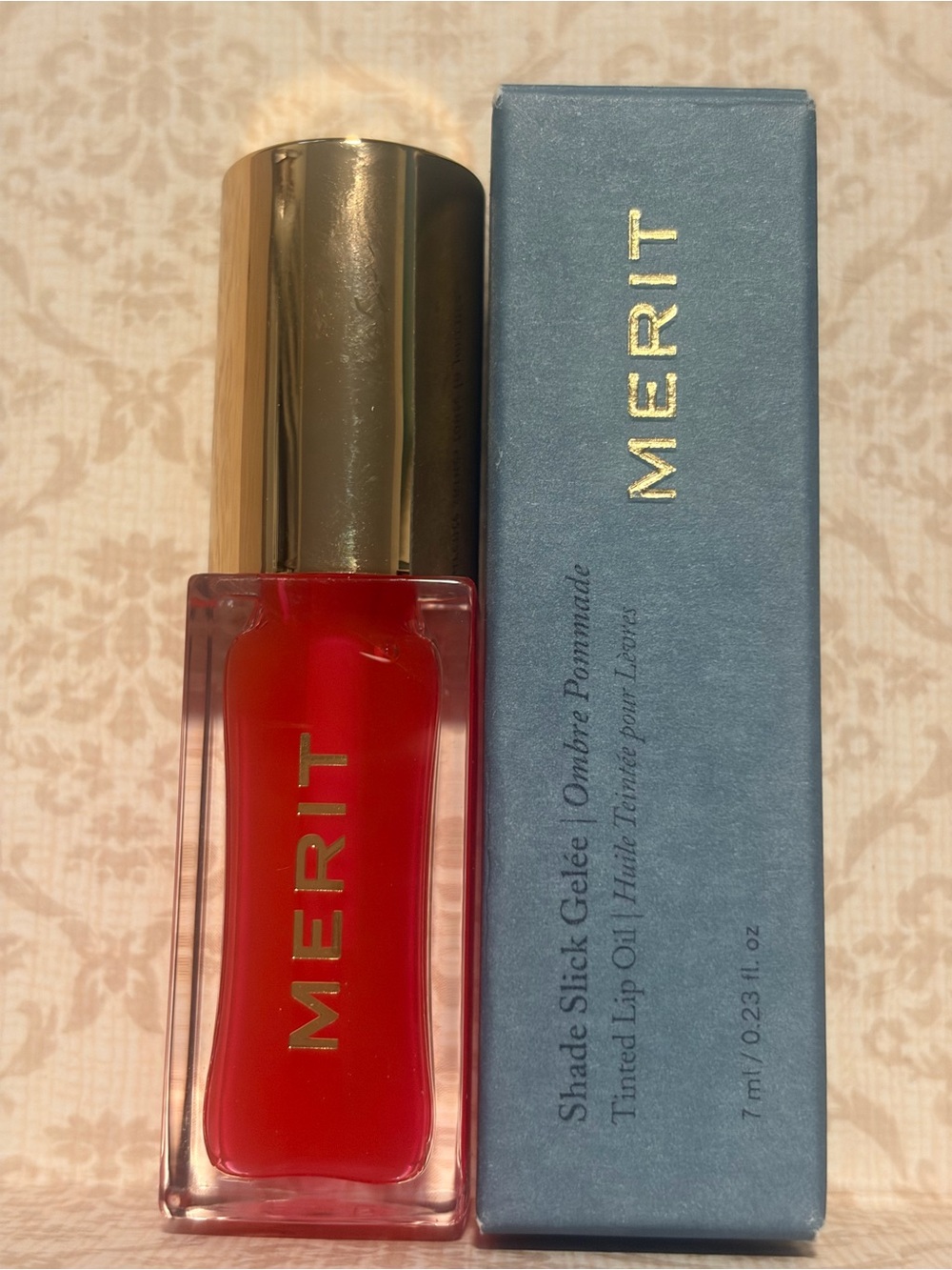 MERIT Lip Oil Shade Slick Gelée ~ Sheer Tinted ~ Les Deux ~ 7 ml / 0.23 fl oz